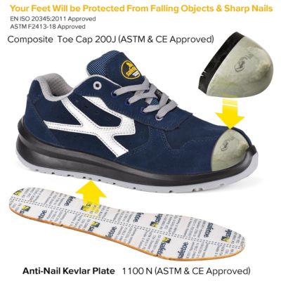  Safetoe L-7328 Blue S1P SRC Safety Shoes 