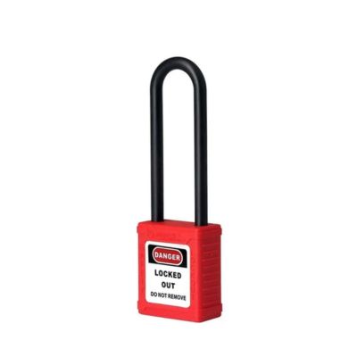  LOTO PL-G37 Nylon Long Shackle Non-Conductive Safety Padlock 