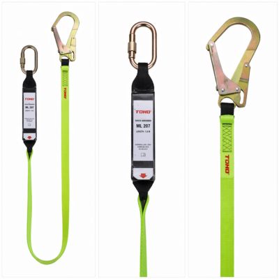TOHO ML 207 Shock Absorbing 1.8 Meter Fall Arrest Single Lanyard with Anti Fall Hook