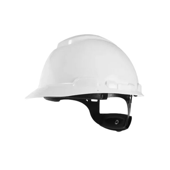 3M H-701R WHITE HARD HAT HELMET WITH 4 POINT RATCHET SUSPENSION