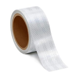 Road Safety PVC Silver Diamond Grade Adhesive Reflective Warning Tape 25 Metre Roll