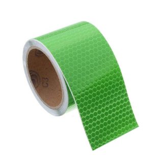 Road Safety PVC Green Diamond Grade Adhesive Reflective Warning Tape 25 Metre Roll