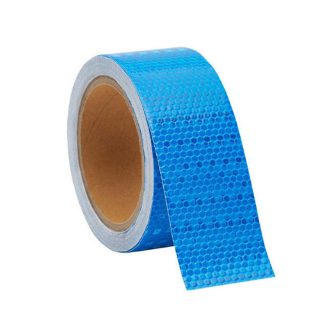 Road Safety PVC Blue Diamond Grade Adhesive Reflective Warning Tape 25 Metre Roll