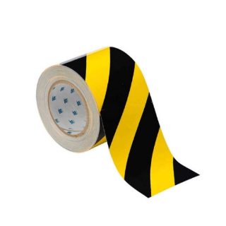 Reflective Black and Yellow PVC Anti Slip Warning Adhesive Tape