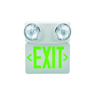 COMBINATIONAL EXIT LIGHT LX 7501LG R GREEN AND RED LED EXIT SIGN WITH EMERGENCY BACKUP LIGHT