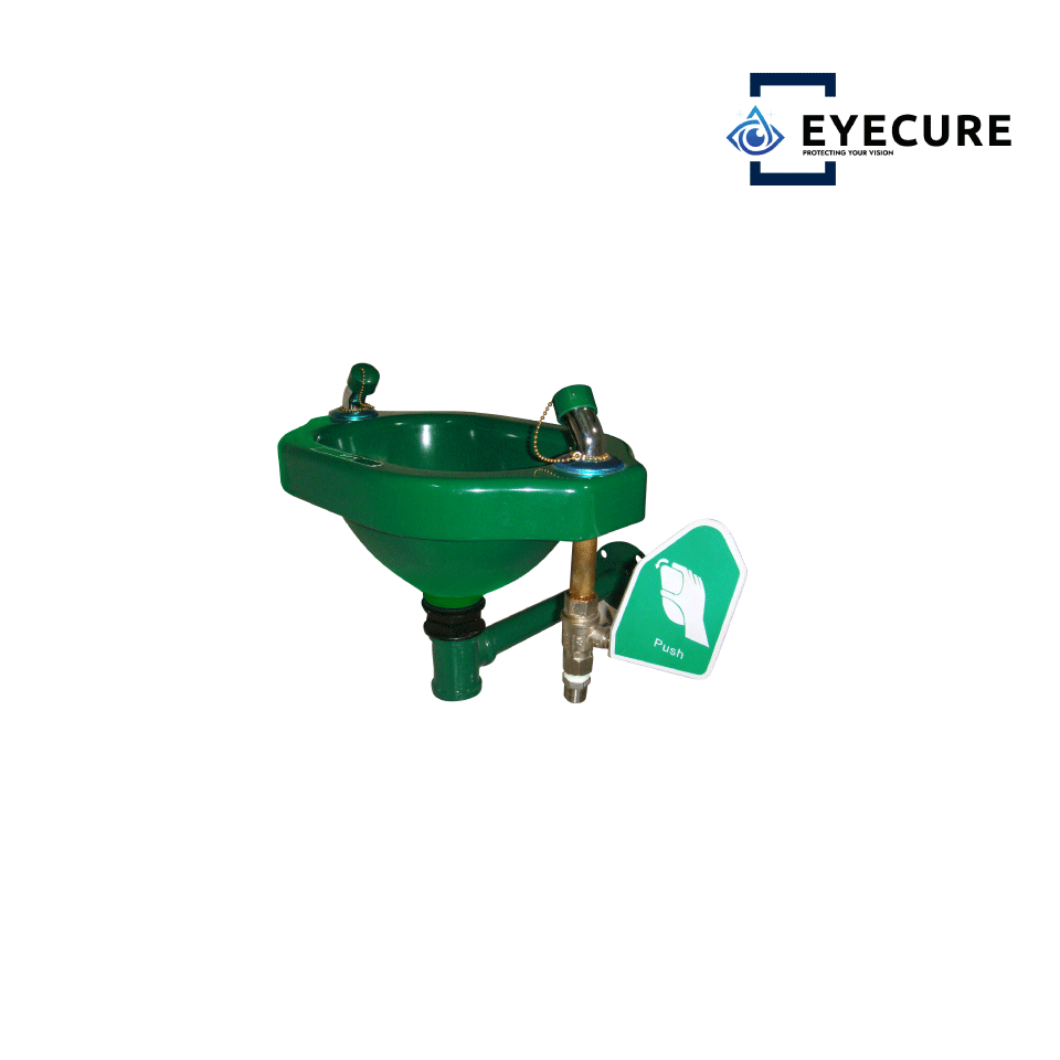 EYECURE B100 ABS PLASTIC WALL MOUNTED BASIN EYEWASH STATION