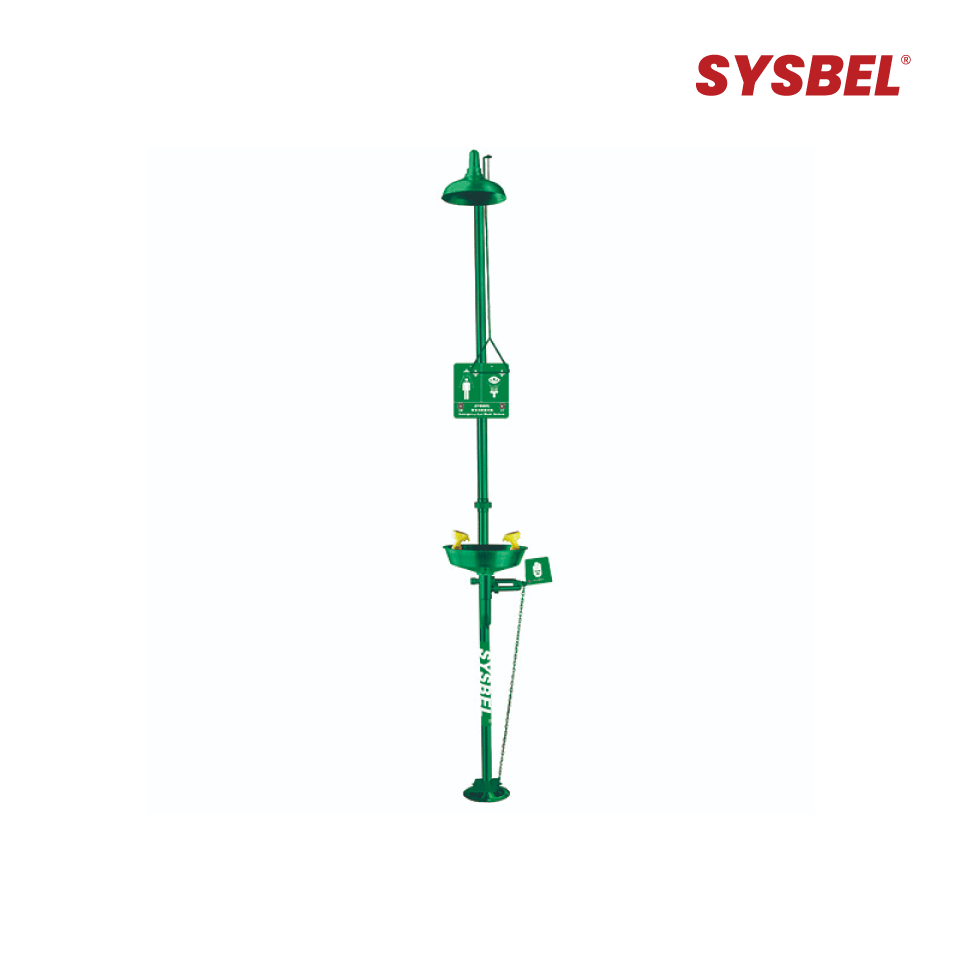 SYSBEL  EYEWASH STATION WITH SAFETY SHOWER COMBINATION UNIT