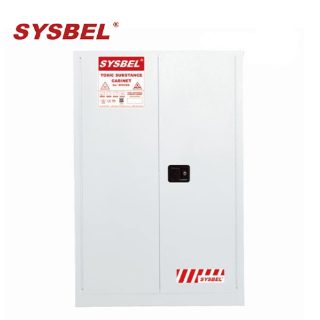 SYSBEL WA810450W White 45 Gal 170 L Toxic Chemical Safety Storage Cabinet FM & CE Certified