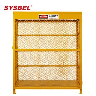 SYSBEL WA710589 Gas Cylinder Storage Cage for 8 Horizontal & 9 Vertical Cylinders, CE Certified