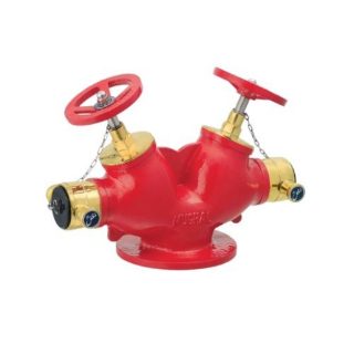 NEWAGE ICLV 01 BRASS TWO WAY HEADED HYDRANT FIRE FIGHTING SAFETY VALVE