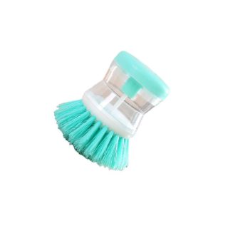 HOUSEHOLD 6986 PLASTIC PALM KITCHEN TOOLS LIQUID SOAP DISPENSER CLEANING BRUSH
