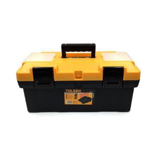 Tolsen Heavy Duty ABS Plastic Tool Box 420 × 230 × 190 mm with Removable Storage Tray