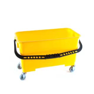 AF 8402 18L Plastic Glass Cleaning Wringer Trolley Bucket with Four Wheels