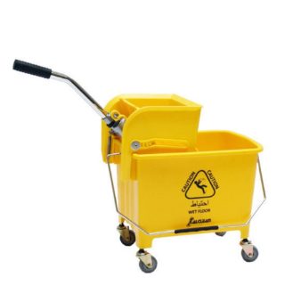 AD 8068 Yellow Mop Trolley Cleaning Bucket with Wringer 20 Liters