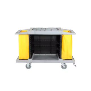 Industrial AF 8169 Large Size Multifunctional Hotel Service Cart Trolley Cleaning Janitorial