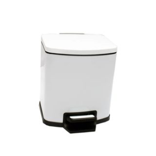 Fashion A1 12 Liter Indoor Rectangular Stainless Steel Waste Bin with Soft Close Foot Pedal