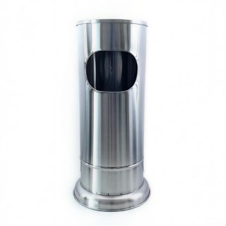 Outdoor 20 Liter Stainless Steel Rounded Standing Ashtray Dustbin