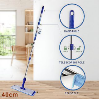 40CM And 60CM Microfiber Flat Mop for Wet and Dry Floor Cleaning