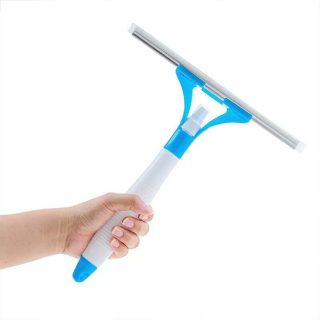 7124 2-in-1 Spray Glass Cleaning Wiper with Spray Bottle and Squeegee