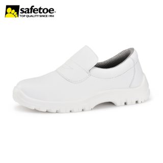 Safetoe L-7019 White Food Industry Safety Shoes with Steel Toe Cap and Slip Resistant PU Outsole
