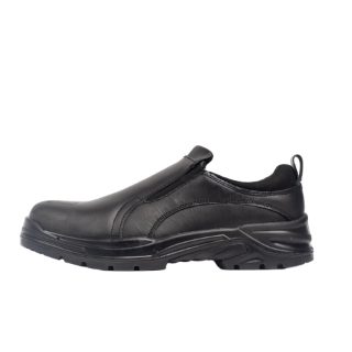 Protecto Industrial Lace Less Steel Toe Anti Slip Leather Safety Shoes