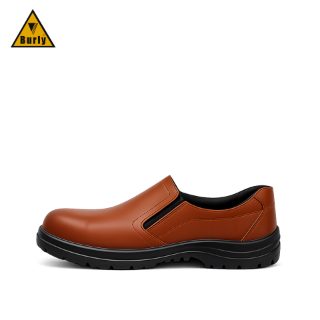 Burly MSI 106 Brown Slip On Steel Toe Antistatic Leather Safety Shoes