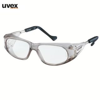 Uvex Meteor 9134005 Clear Hardened Glass Safety Spectacles with Adjustable Arms