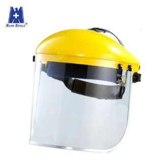 Blue Eagle B1YE Yellow Adjustable Ratchet Headgear with FC25 Clear Polycarbonate Face Shield