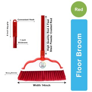 FB 085 FLOOR BROOM SET METAL ROD