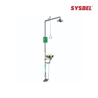 SYSBEL WG7053F Stainless Steel Eyewash Station with Safety Shower Combination Unit