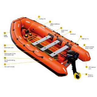 Inflatable Rescue Boat Heavy Duty Emergency Water Rescue Boat