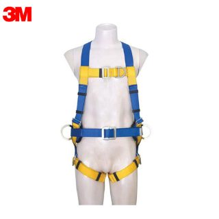 3M Protecta FIRST 4D Ring Full Body Safety Harness With Shock Absorbing Double Lanyard for Fall Arrest Work Positioning and Climbing