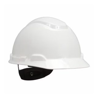 3M H-701R WHITE HARD HAT HELMET WITH 4 POINT RATCHET SUSPENSION