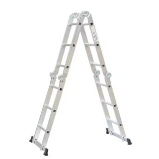 Heavy Duty Multipurpose Aluminum Foldable Extension Step Ladder 4x3 Combination Design