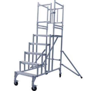 Heavy Duty Aluminum Alloy Mobile Scaffolding Tower with Safety Podium Steps Trolley
