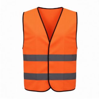 Reflective 120 GSM Polyester Orange Safety Vest