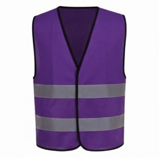 Reflective 120 GSM Polyester Purple Safety Vest