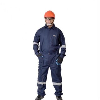 Breathable Cotton Navy Blue Fire Retardant Safety Coverall for Firemen and Industrial Work
