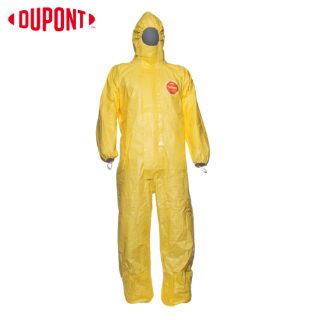 DuPont Tychem 2000 C CHA5 Yellow Chemical Protective Coverall with Hood