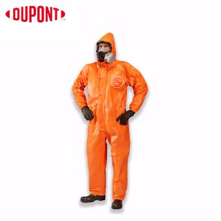 DuPont Tychem 6000 FR Orange Chemical, Flame and Arc Protective Coverall with Hood