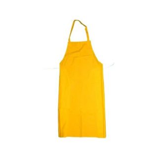RC2125 Waterproof PVC Yellow Kitchen Apron with Neck Loop and Waist Tie