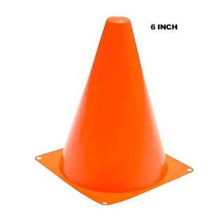 Road Safety 6 Inch PVC Waterproof Orange Traffic Cone