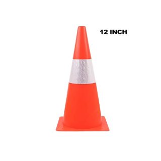 Waterproof PVC Orange Traffic Cone with Dual White Reflective Bands