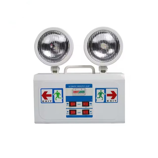 EUROLUX EL 268A WHITE AUTOMATIC DOUBLE HEADS LED RECHARGEABLE EMERGENCY BEAM EXIT SAFETY LIGHT