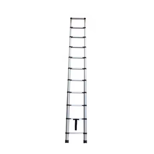 TELESCOPIC ALUMINUM LADDER NON SLIP EXTENDABLE STRAIGHT STEP LADDER FOR HOME & WORK
