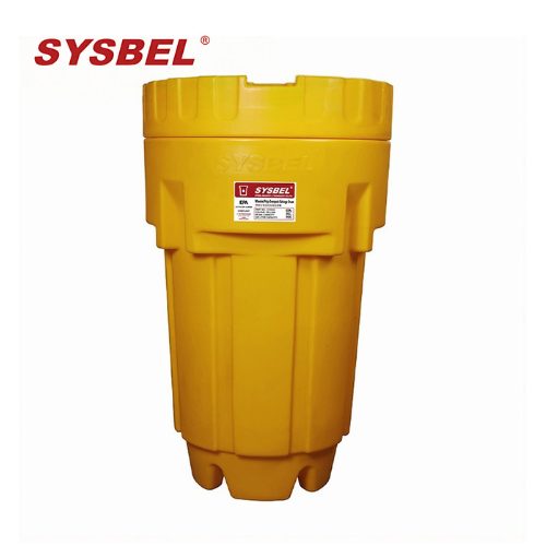 SYSBEL SYD650 65 Gallon Wheeled Poly Overpack Salvage Drum for Hazardous Waste and Spill Containment