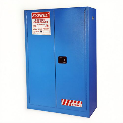 SYSBEL WA810450B Blue 45 Gal 170 L Corrosive Liquid Safety Storage Cabinet FM & CE Approved