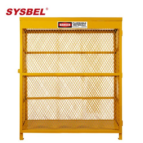 SYSBEL WA710589 Gas Cylinder Storage Cage for 8 Horizontal & 9 Vertical Cylinders, CE Certified