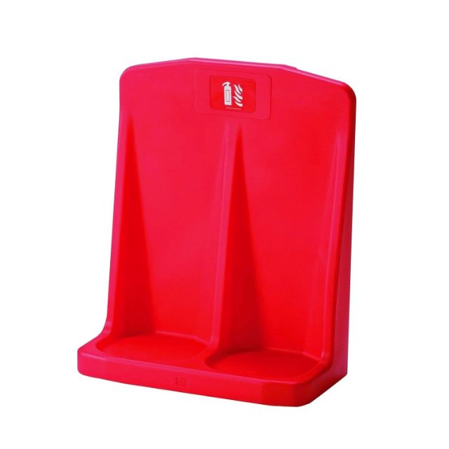 FES92 FIRE EXTINGUISHER STAND HIGH VISIBILITY RED SAFETY PLASTIC STAND FOR 1 KG 12 KG FIRE EXTINGUISHERS