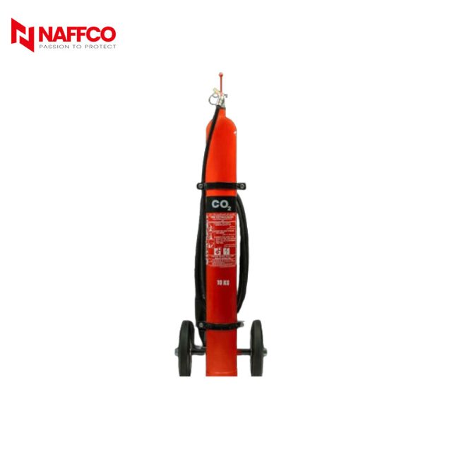 NAFFCO NTC10X 10 KG CARBON DIOXIDE CO2 FIRE EXTINGUISHER WITH TROLLEY